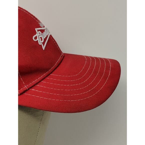 Budweiser Beer Strapback Hat Size OSFA Red Embroidered Logo SEE DESC - Picture 4 of 12